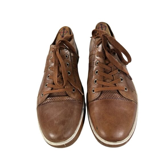 Kenneth Cole New York Size Mens Size 9.5 M Brown Leather Sneakers - Picture 2 of 9